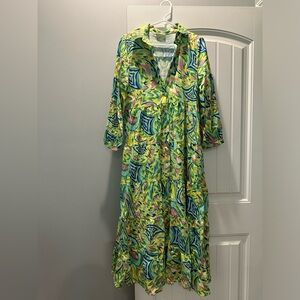 Size L green midi dress Charlotte Heart Boutique. New w/o tags, SundayUp brand.